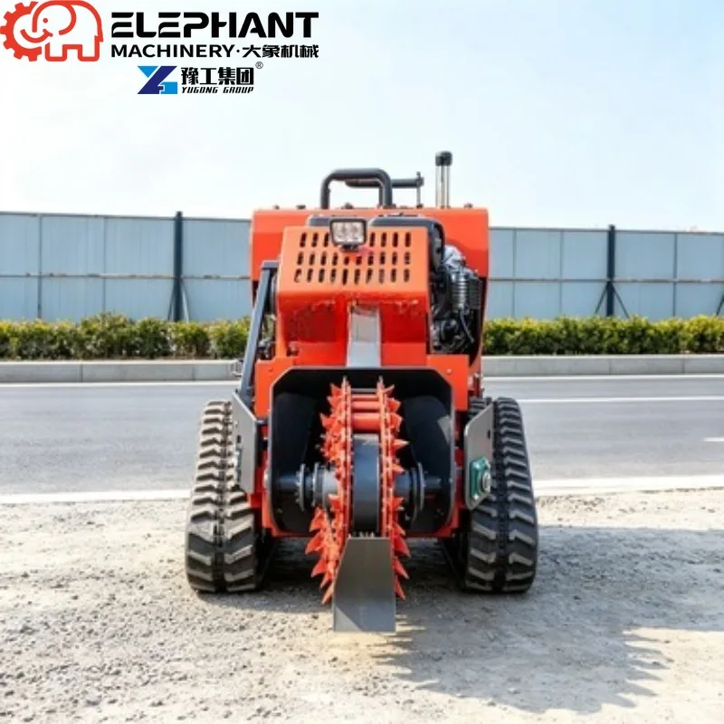 Walk Behind Chain Trencher, Portable 20HP Trenching Equipment For Farm Irrigation Pipe Installation