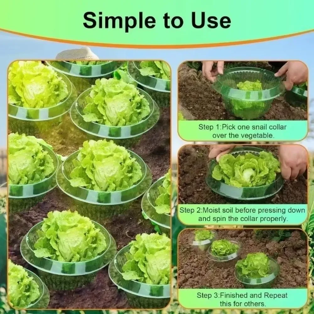 5Pcs Defense Cover Reusable Snail Collars Save Water Pest Control Slug Protection Ring Lawn Care Snail Defense Cover Planter