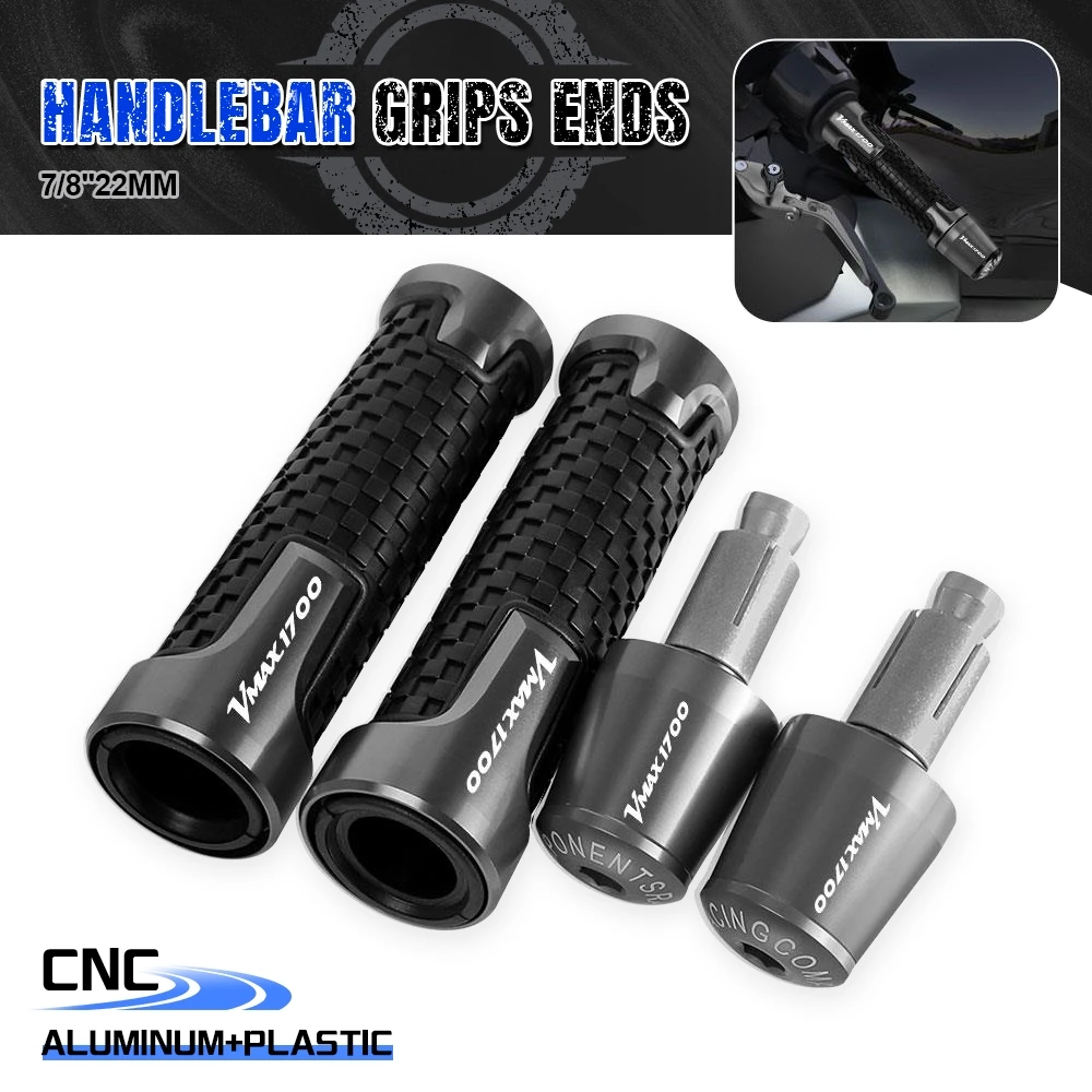 

Handlebar Hand Grips Handle Bar End Cap 7/8" 22mm Motorcycle Accessories FOR YAMAHA VMAX1700 V-MAX 1700 VMAX 1700 2009-2019 2016