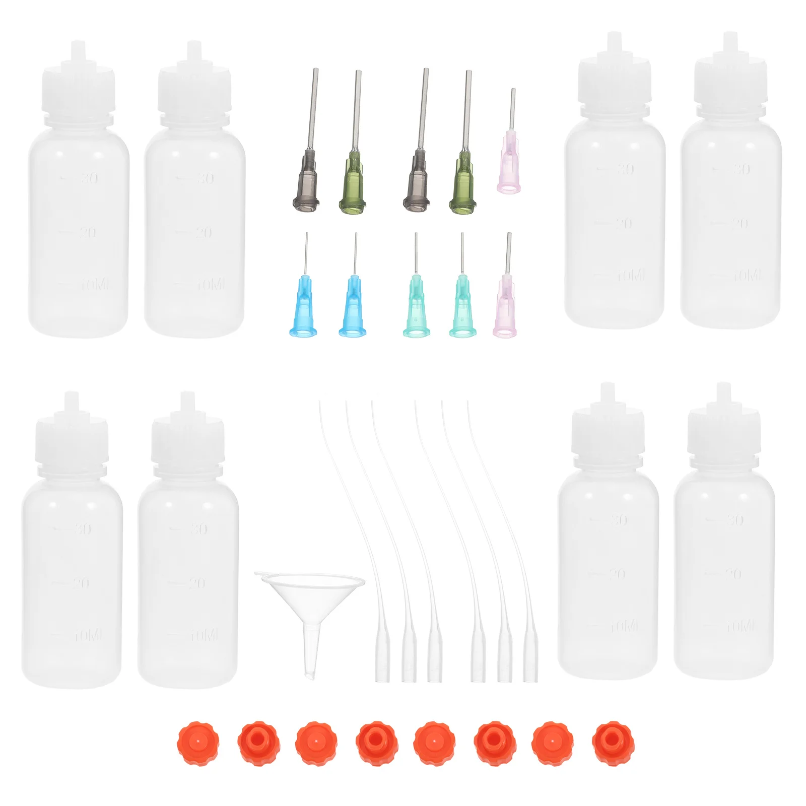 1 Zestaw 30ml Butelka z Igłą do Dozowania Kleju, Plastikowy Aplikator Kleju, Przemysłowy Pipetowy Dozownik, Precyzyjne Dozowanie Kleju, Mała Butelka