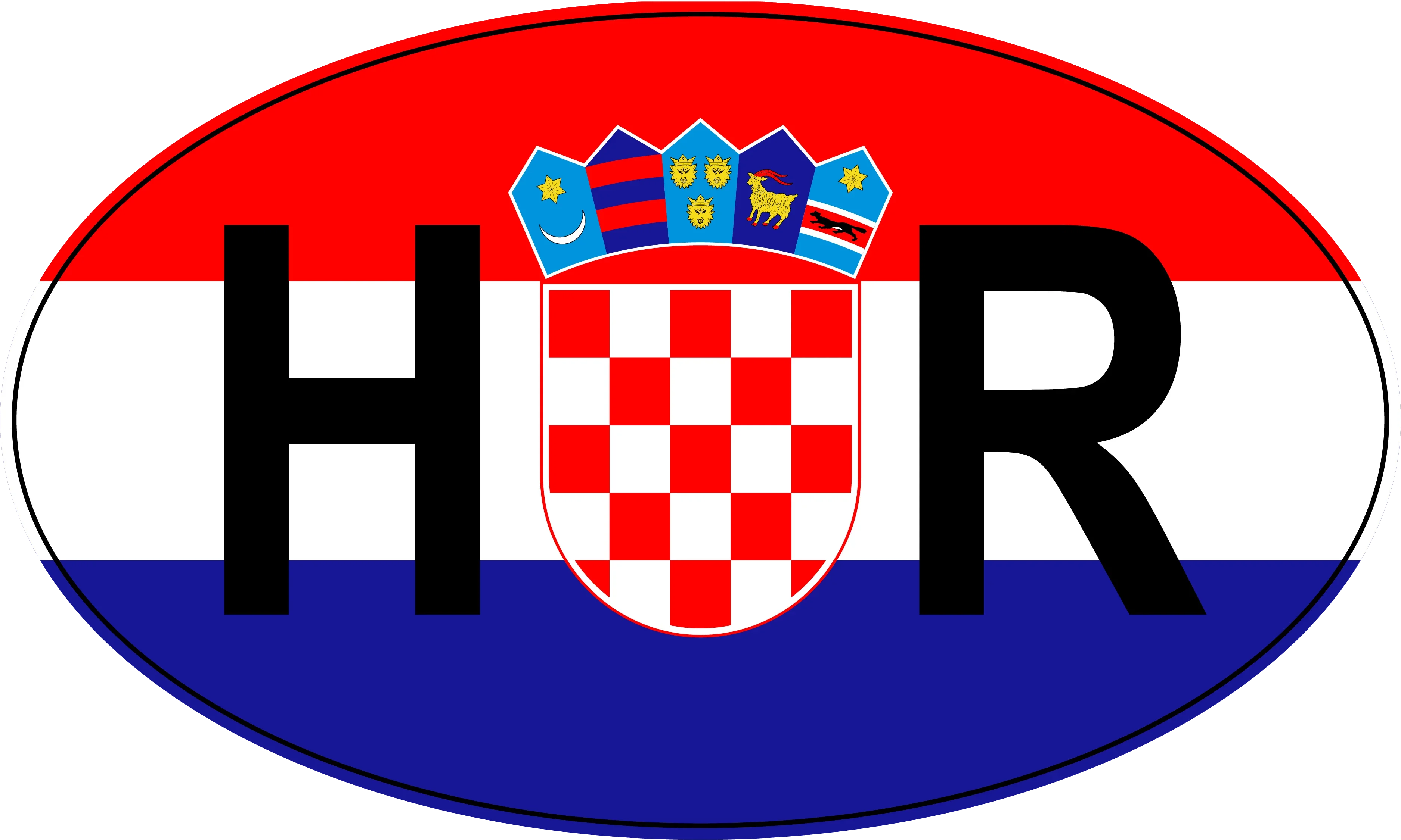 

Croatia HR International Vehicle Registration VRI Code Car Sticker Vinyl Waterproof Weatherproof Windshield Truck Garage 02 Fsst