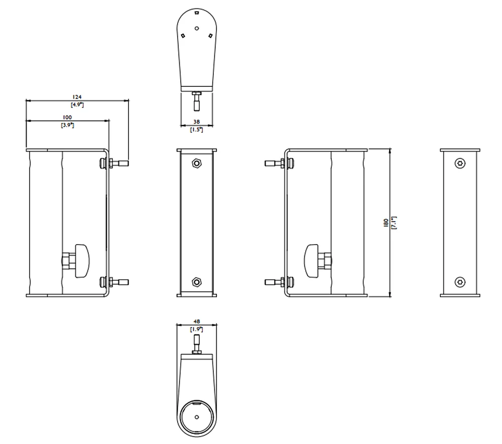 PROHsAudio-Accessoires Audio Professionnels, Cadre de Support pour Colonnes, Haut-Parleur