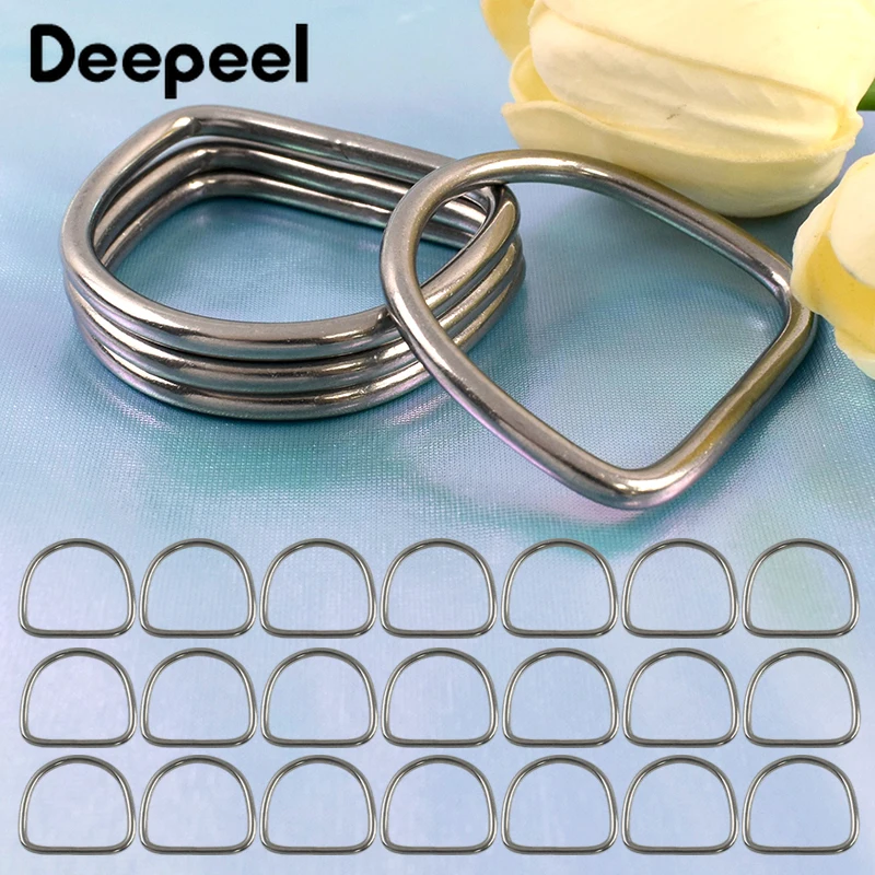 

2/5/10Pcs 304 Stainless Steel Buckles Shoulder Bag Straps Clasp Dog Collar Connect D Ring Buckle DIY Bags Hardware Accessories