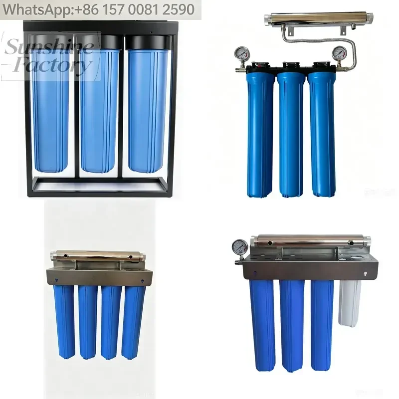20-Inch Household Water Purifier 2-stage 3-Stage Ultrafiltration Complete Water Treatment Center Whole Home Filter System