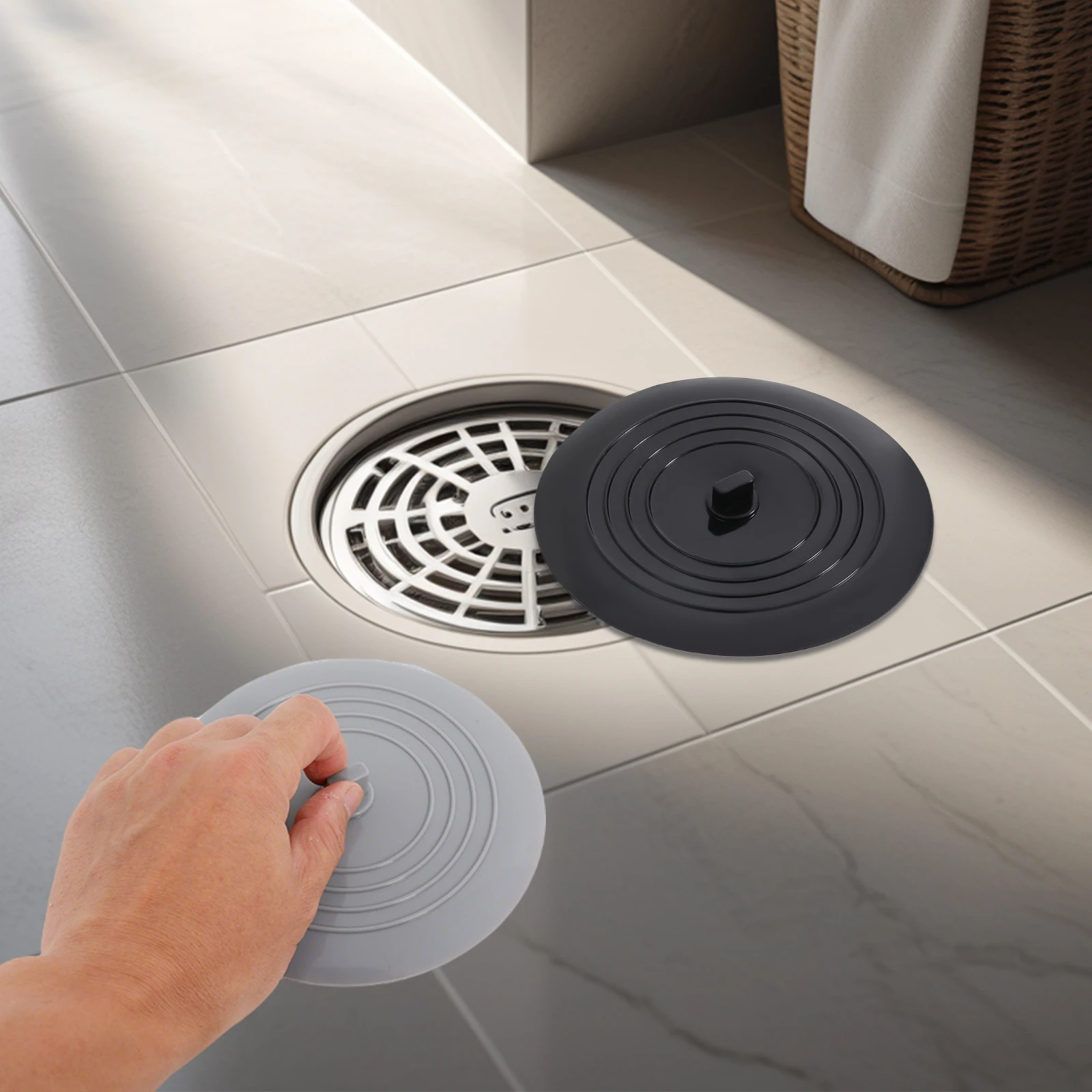 

2PCS Silicone Sink Drain Stopper 5.9in, Universal Bath Tub Kitchen Laundry Basin Plug