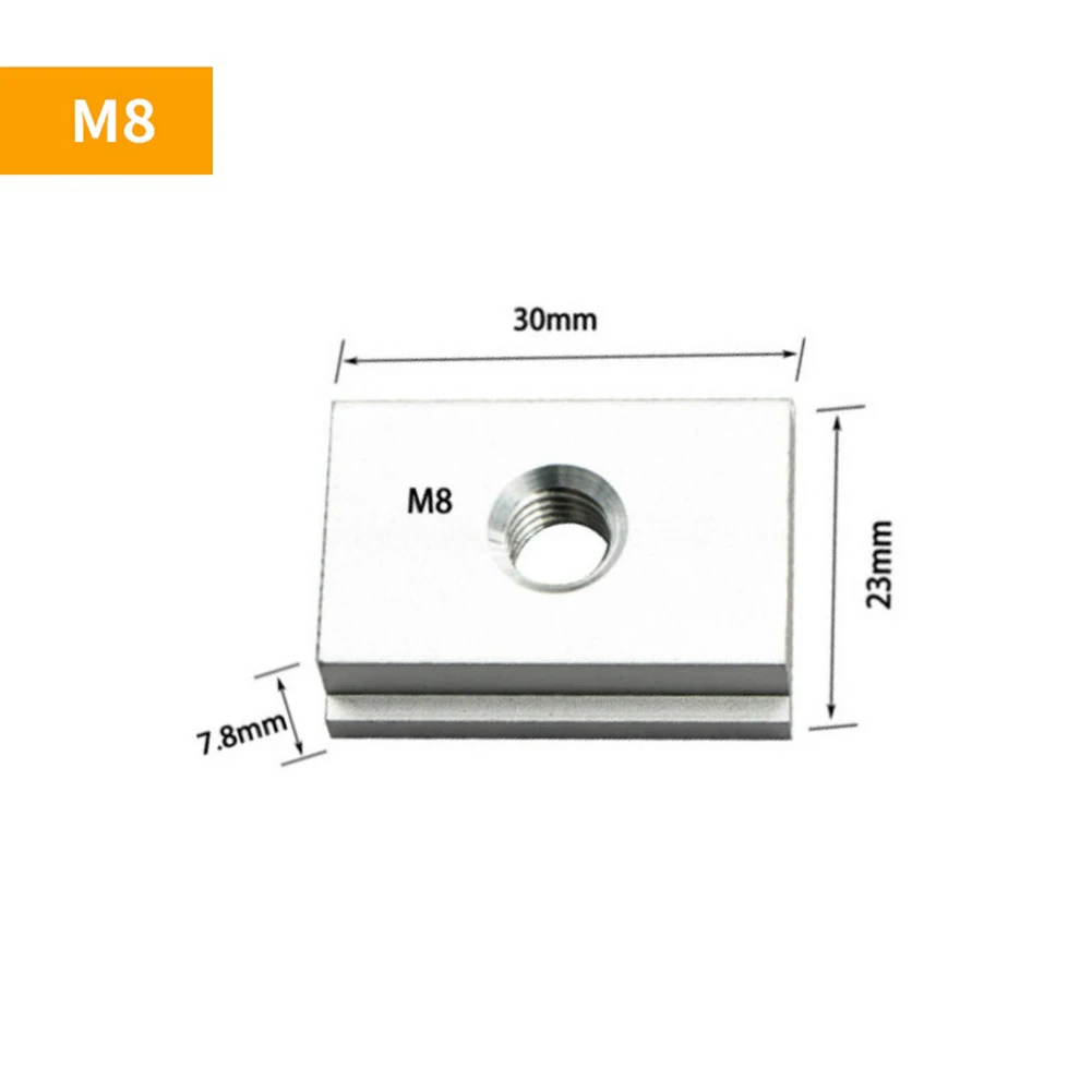 

T-Track Jig Precision M8 T Slot Jig Screw Fixture Rail Accessories for Table Saw and Milling Machine Woodworking