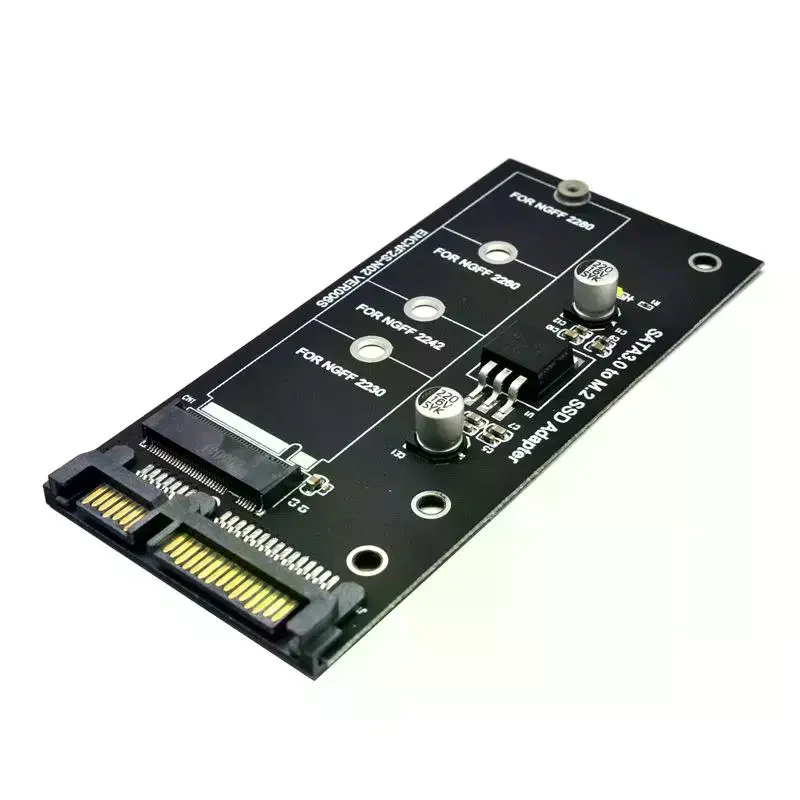 1Pcs High Efficiency SATA M2.SSD Convert Adapter Card M2 To SATA3 Adapter Card NVME SSD Upgraded SATA 6 Gbps NGFF Adapter