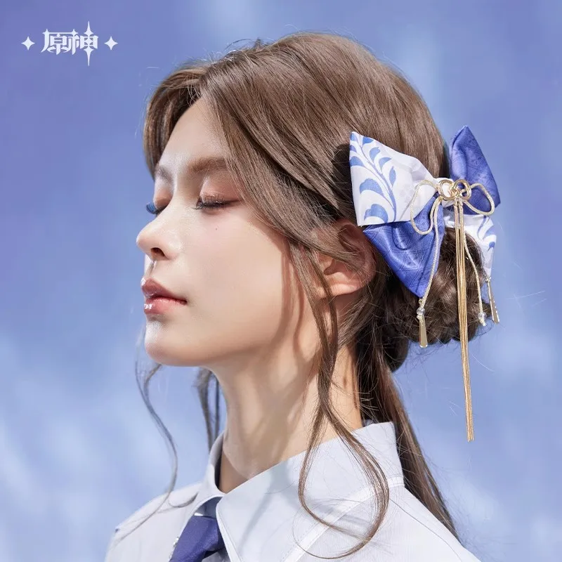 [Pre-sale] Official Genshin Impact Authentic Anime Kamisato Ayato Theme Impression Series Merchandise Bow Hair Accessory Pendant