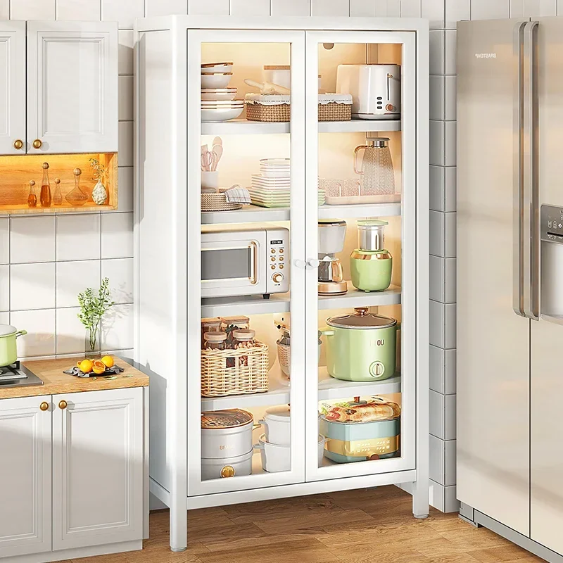 Kitchen shelves,floor-to-ceiling multi-storey side storage cabinets, microwave oven cabinets, household multi-functional lockers