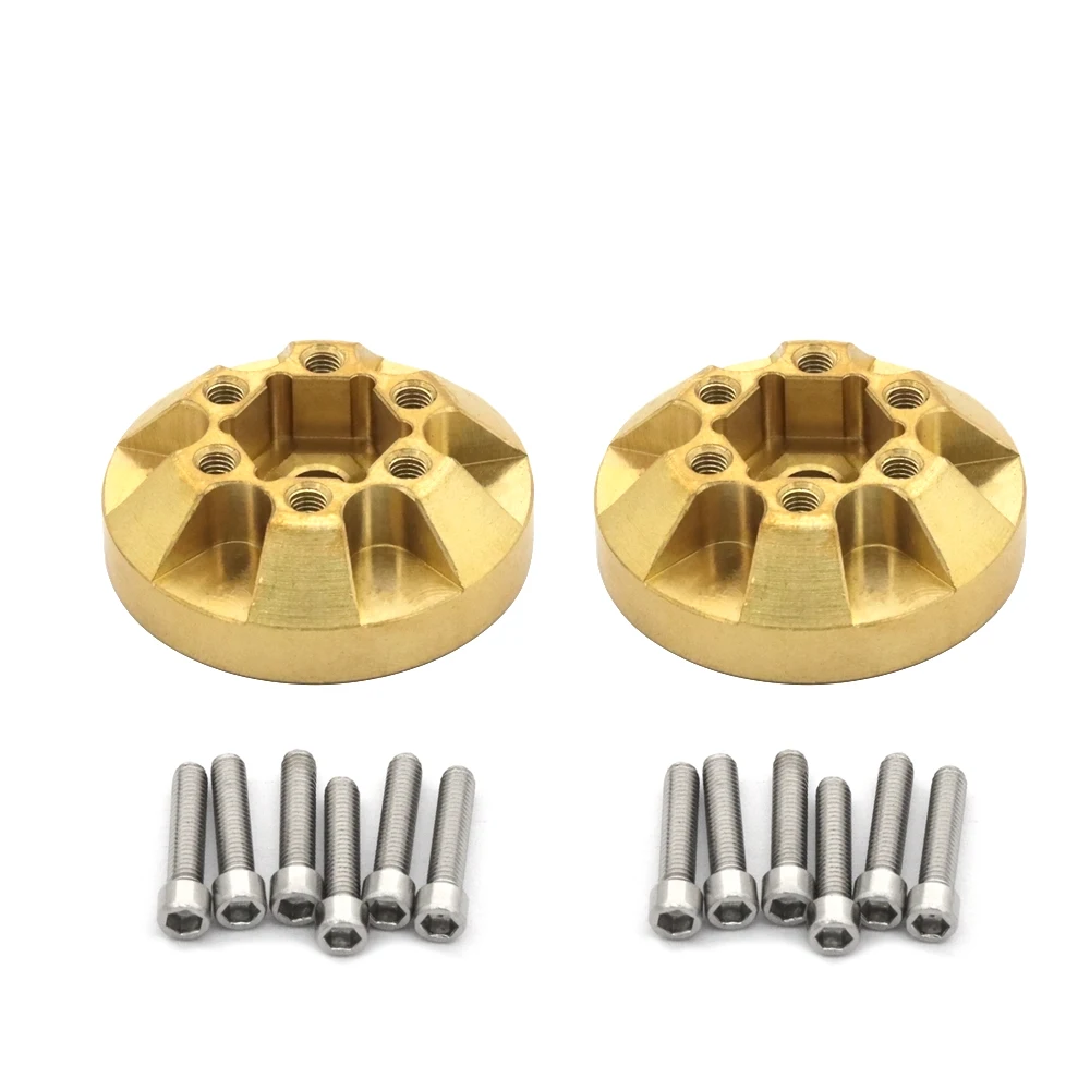 2Pcs Brass Internal Weights Brake Disc Counterweight 1/10 RC Crawler TRX4 TRX6 Axial SCX10 90046 Capra 1.9 2.2 Inch Wheel Rims