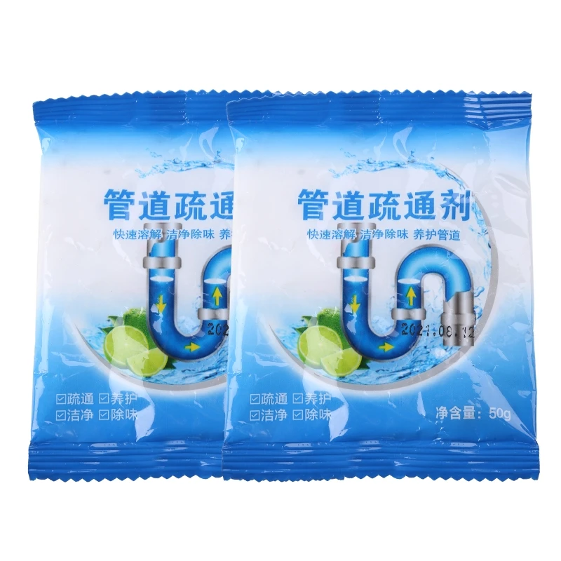 50G Thông Tắc Đường Ống Nạo Vét Chất Nhà Bếp Vệ Sinh Sàn Phòng Tắm Bồn Rửa Bát Bụi Khử Mùi