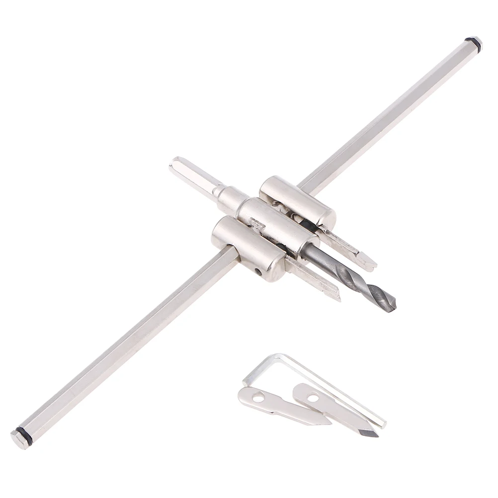 

Aircraft Type Hole Opener Drill Bit Woodworking DIY Tool Silver Round Smooth Adjustable Diameter Durable Polishing Performance