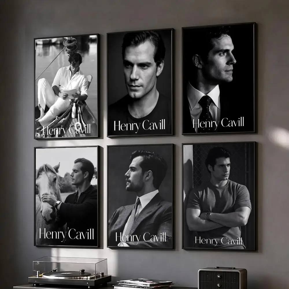 actor Henry Cavill Poster Poster HD Printing Vintage Luxe Home Decor Wall Art for the Living Rooms Entryways Gift