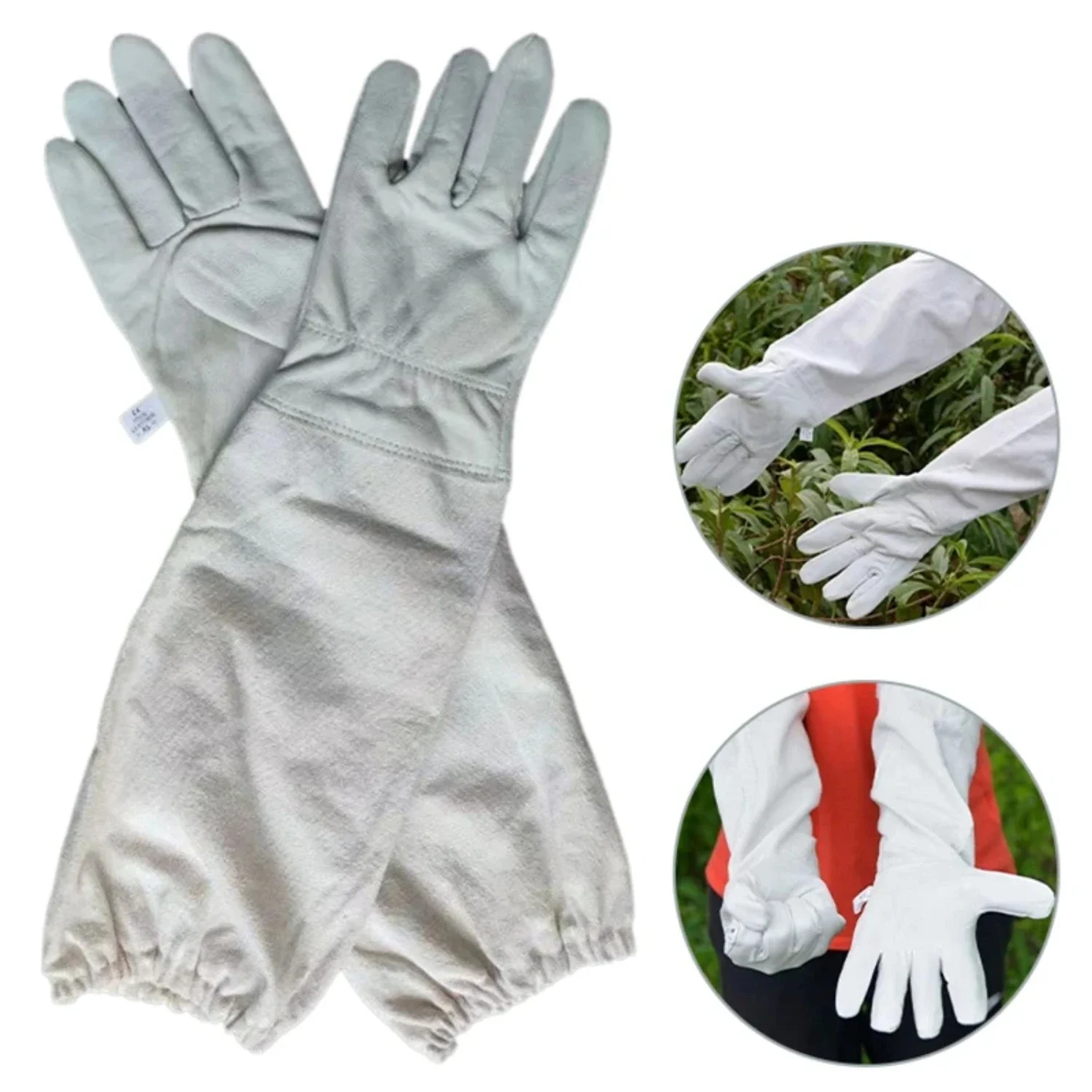 

Breathable, Durable, and High-Quality Long Sleeves Beekeeping Gloves - Essential Protection and Safety for Beekeepers of All Lev