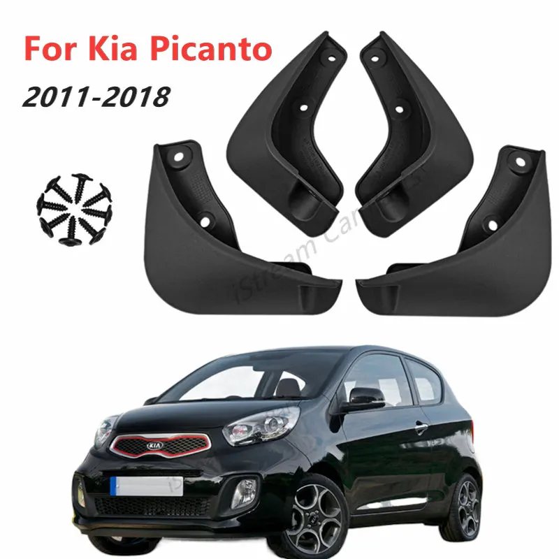 4pcs Mudguards Mud Flaps for Kia Picanto 2011 2012 2013 2014 2015 2016 2017 2018 Car Mudflaps Splash Guards
