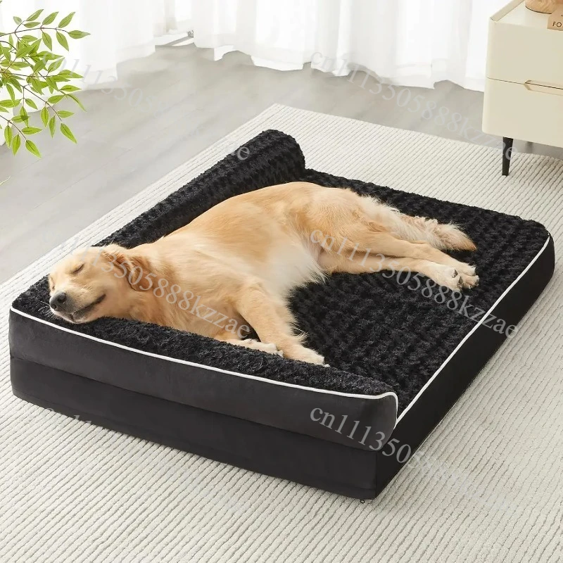 Orthopedic Dog Bed for Large Dogs Waterproof Sofa-Style Bed with Removable Washable Cover Non-Slip Base & Joint Support