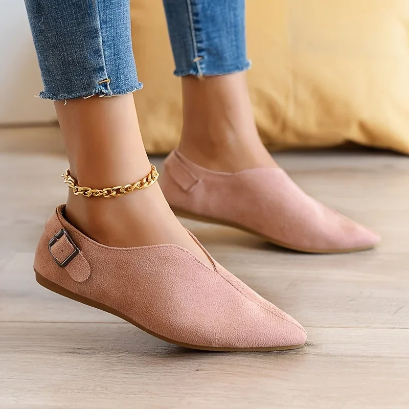 Damen-Slipper, Slipper-Freizeit schuhe, bequeme, weiche, spitze Zehen