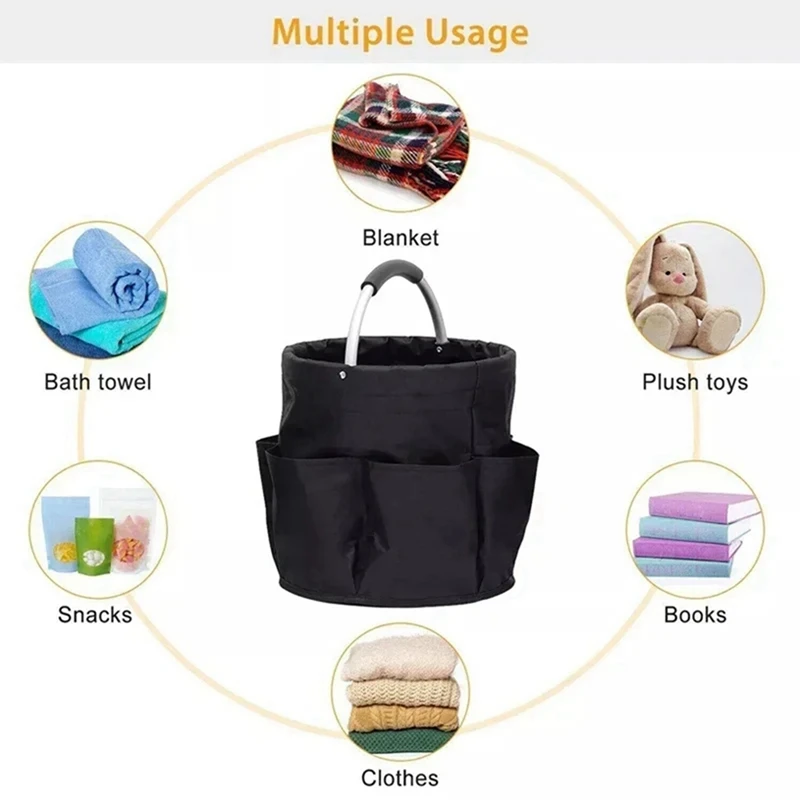 LICE-17L Large Storage Bag Folding Basket Picnic Tote Bag Outdoor Cleaning Storage Bag With Handle Tool Bag Cleaning Supplies
