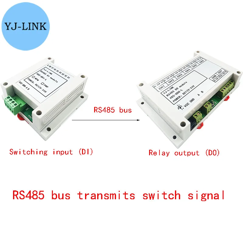 

Switching Input Controls Relay Output Through RS485 Bus DI Module Linkage/Control DO Module IO Remote Expansion