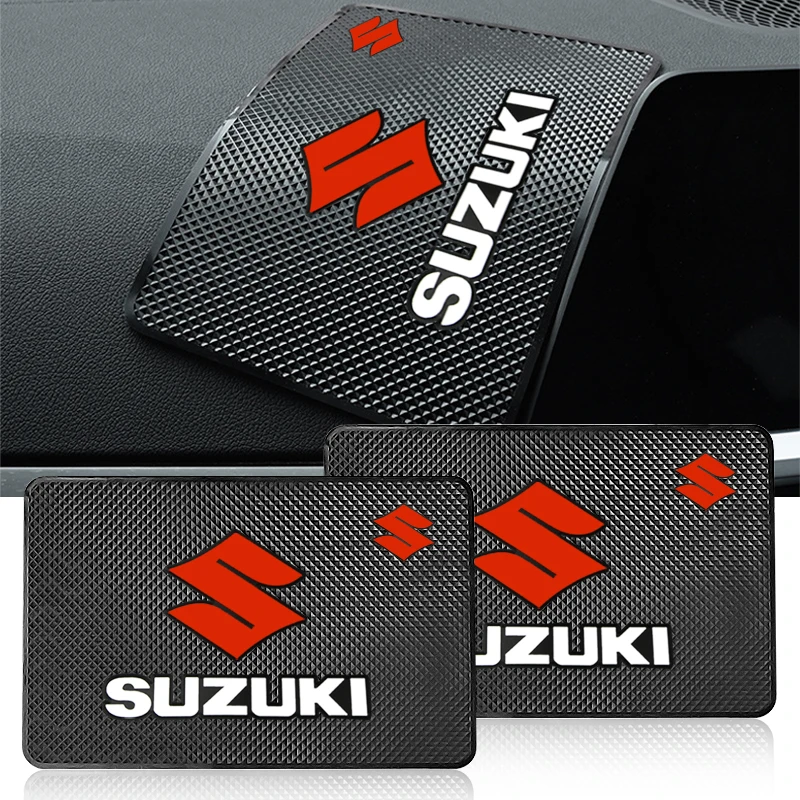 

1Pcs Car Emblem Anti Slip Pad Phone Holder Non-Slip Mat Car Stlying for Suzuki Swift Samurai Vitara SX4 Jimny Alto Kaiser Ingnis