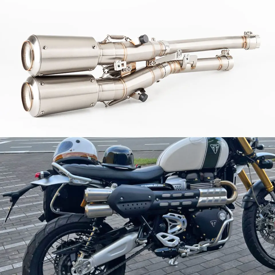 Motocykl výfuk plný systém pro triumf scrambler 1200 XE XC 2019-2024  scrambler 1200 výfuk scrambler tlumič výfuku