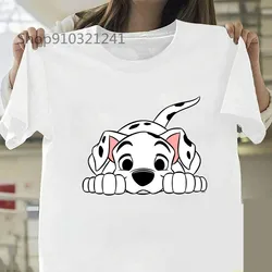 Cute Puppies Tshirt 101 Dalmatians Cartoon Graphic Girl T Shirt Short Sleeve Harajuku Printing Summer Oversized T Shirt Female