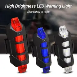 Bicycle Rear Light Waterproof USB Rechargeable LED Safety Warning Lamp Bike Flashing Accessories Night Riding Cycling Taillight