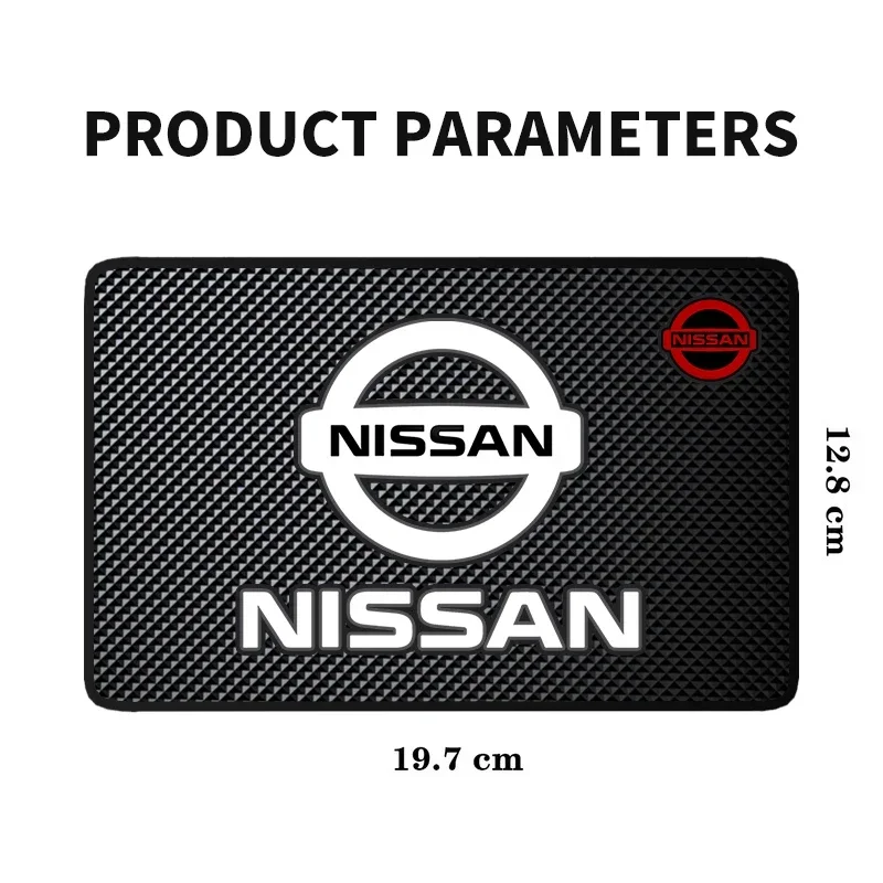 Car Non-Slip Mat Interior Dashboard Phone Silicone Anti-Slip Pad For Nissan Qashqai j11 j10 Juke X Trail t32 Tiida Leaf Versa view 3