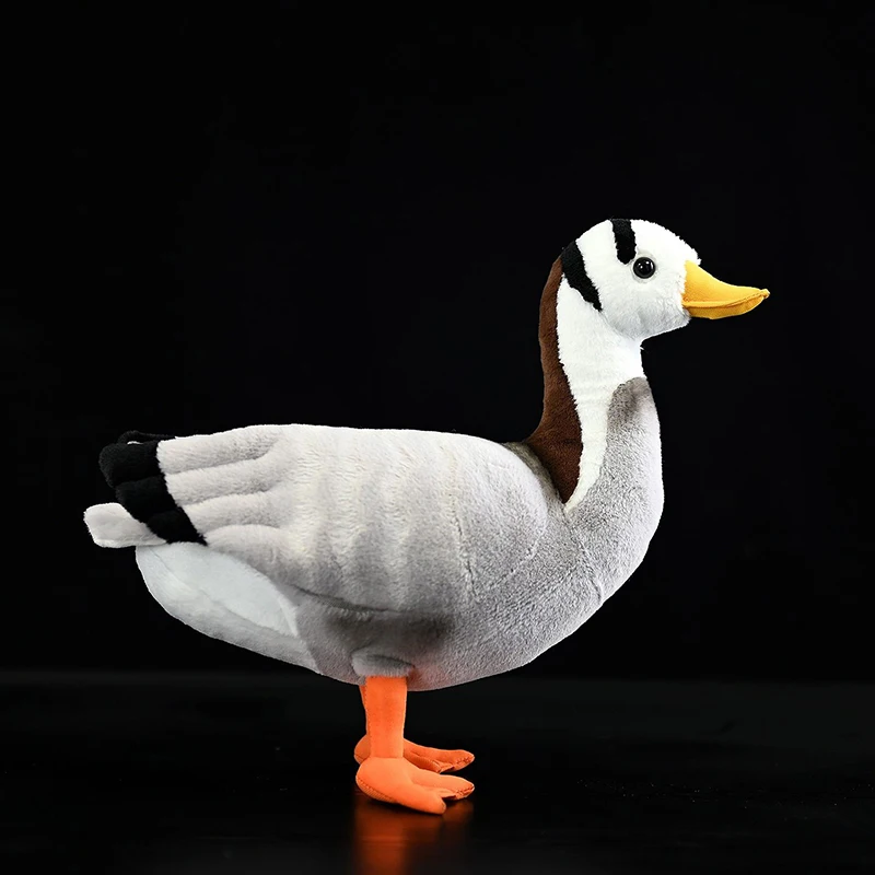 Realistic Bar-headed Goose Plush Toy Soft Stuffed Animal Lifelike Anser Indicus  Simulation Doll High Fidelity Gift for Kids
