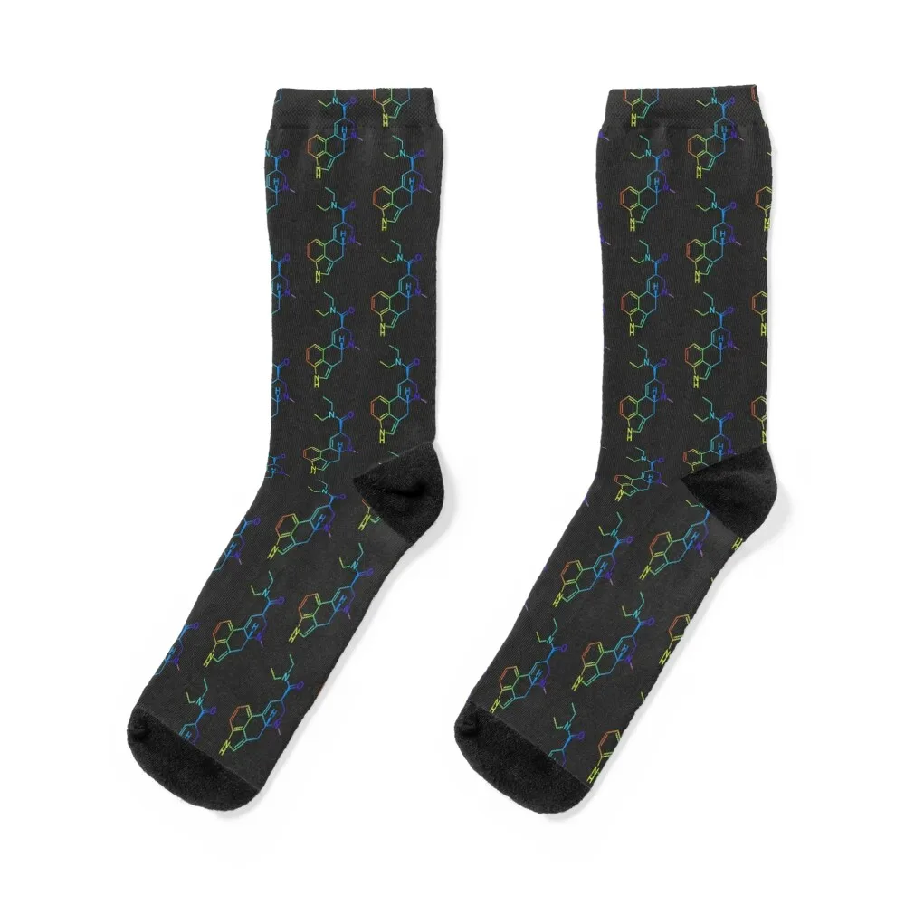 

LSD Molecule - Psychedelic Socks New year's christmas gift Women Socks Men's