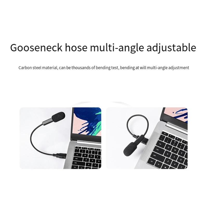 Microfono per computer USB Mini microfono portatile Microfono capacitivo cablato Microfono Karaoke per PC portatile Facile da usare