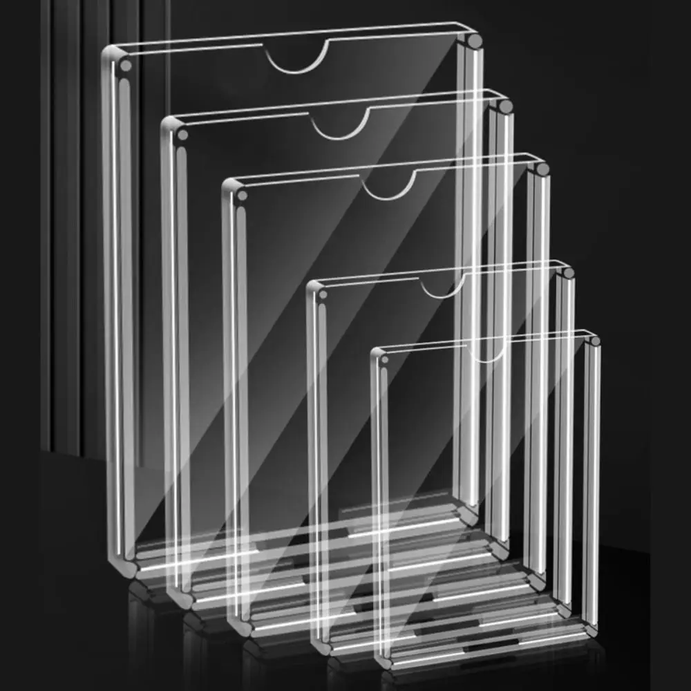 New Acrylic Label Holder Self-Adhesive Clear Photo Frame Double Layer Multifunctional Card Holder Card Display