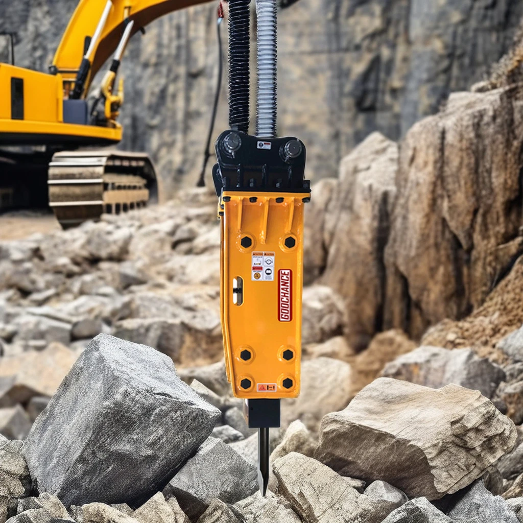 

Hydraulic Concrete Rock Breaker Jack Hammer Mini Excavator SB81 Model New Condition Construction Mining Featuring Chisel Bearing