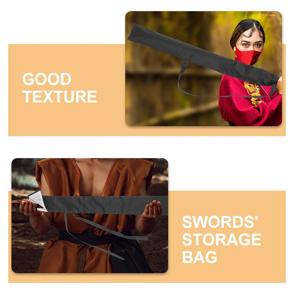 2 Pcs Sword Pouch Swords Storage Carrying Bag Case Japanese Chinese Long Multifunctional Bagging Backpack Creative