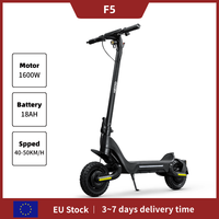 HEZZO Electric Scooter 48V 1600W Powerful Dual Motors 18Ah City Off Road F5 Escooter Oil Brake 28Mph 37 Miles Range US Warehouse