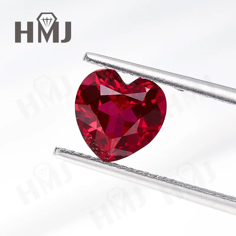 Pigeon Blood Red Ruby Lab Grown Ruby Certified Ruby Hot Sale AGL Certified Heart Shape 0.5ct 1ct DIY Beads for Jewelry Making