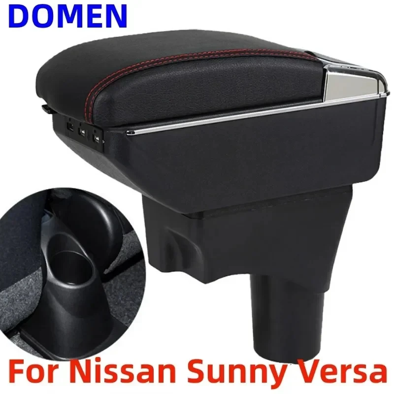 New luxury For Nissan Sunny Armrest Box For Nissan March Micra K13 Car Armrest Arm Retrofit Parts Car Accessories 2010-2022