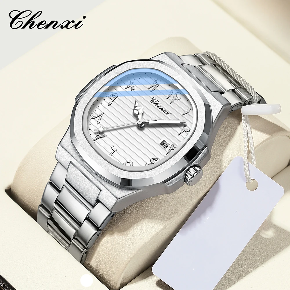 НОВЫЕ CHENXI, высококачественные кварцевые мужские часы, светящиеся часы для бизнеса и свиданий для мужчин, подарки, повседневные наручные часы из нержавеющей стали, мужские