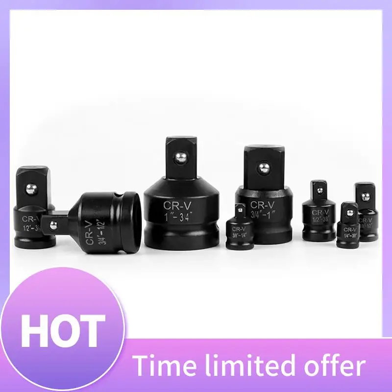 

B69C 8 Pcs/Set Impact Socket Adapter, CR-V Socket Wrench Reducing Adapter, Drive Converter Kit, Hand Repair Tool Set