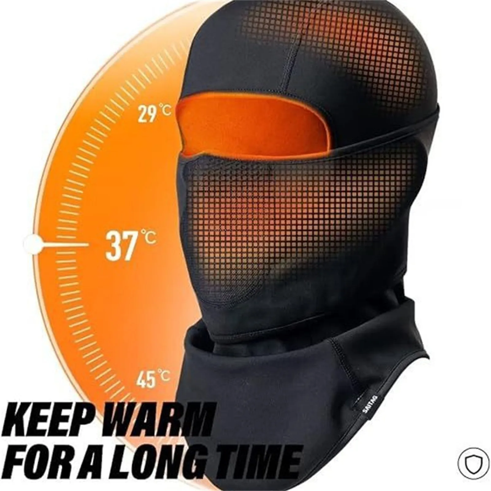 Maschera per sci invernale calda Maschera per il viso traspirante antivento in peluche addensato per ciclismo Sci Pesca Campeggio Cappellini comodi