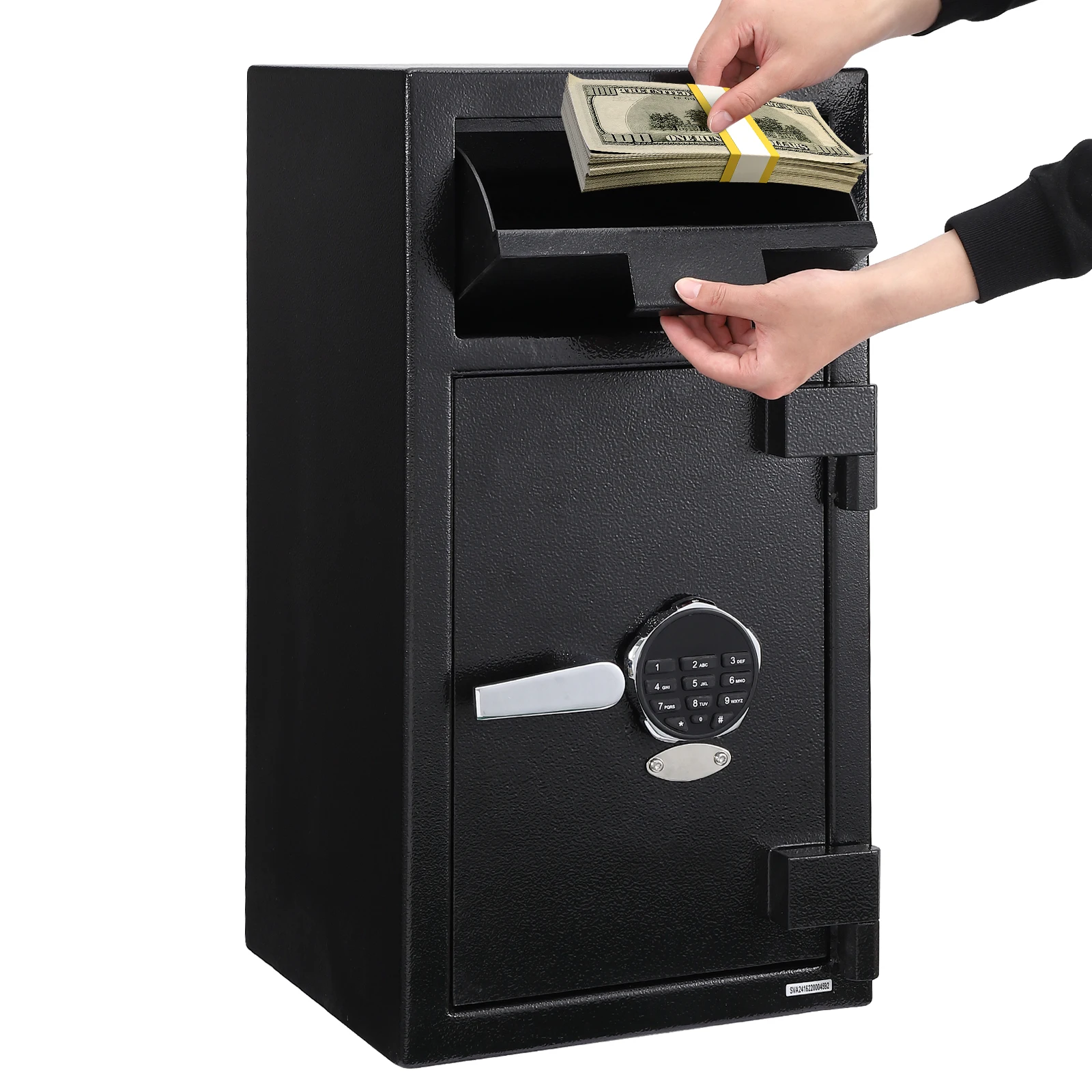 Depository Safe DS 68 Digital Depository Safe Box, Electronic Steel Safe with Keypad, Locking Drop Box with Slot, Metal Lock Box