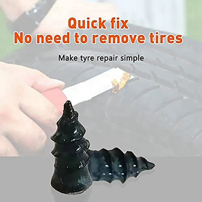 80Pcs Tire Repair Rubber Nails Auto Motorcycle Vacuum Tire Repair Nail Fast Repair Tool Self-Service Tire Repair Nail L