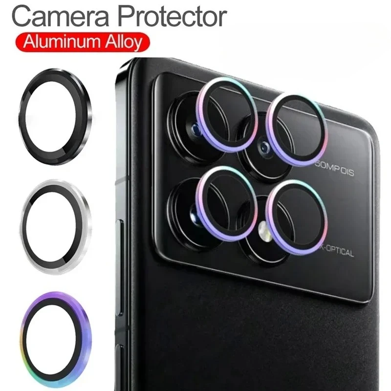 Metal Lens Ring Protector Glass for Xiaomi Poco X7 X6 F6 Pro Camera Lens Screen Protector Poco X6 5G Back Lens Cover
