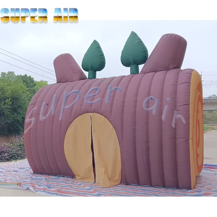 منزل شجرة قابل للنفخ على شكل جذع بتصميم مخصص مشهور للحفلات الخارجية العائلية #4