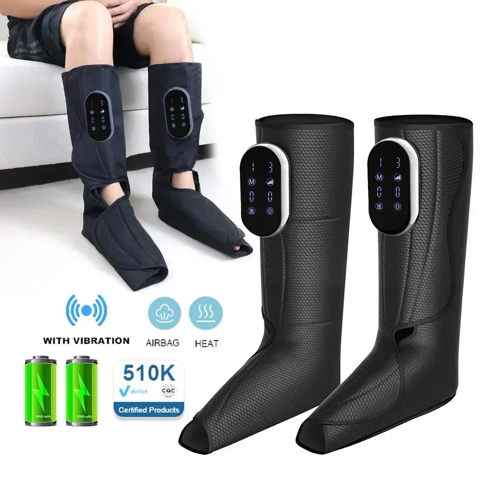 Recovery Cordless Rechargeable Foot And Calf Air Compressor 360 Leg Massager System Boots For Circulation And Muscles Relaxation