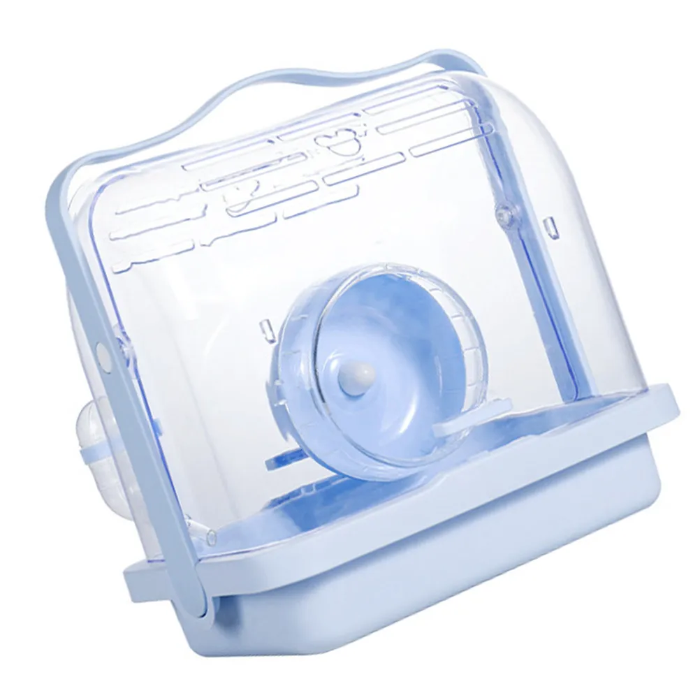 

Portable Hamster Carry Case Cage for Small Pets Travel Outdoor Use Breathable Secure Cozy Hideout Sturdy Premium Plastic Hamster