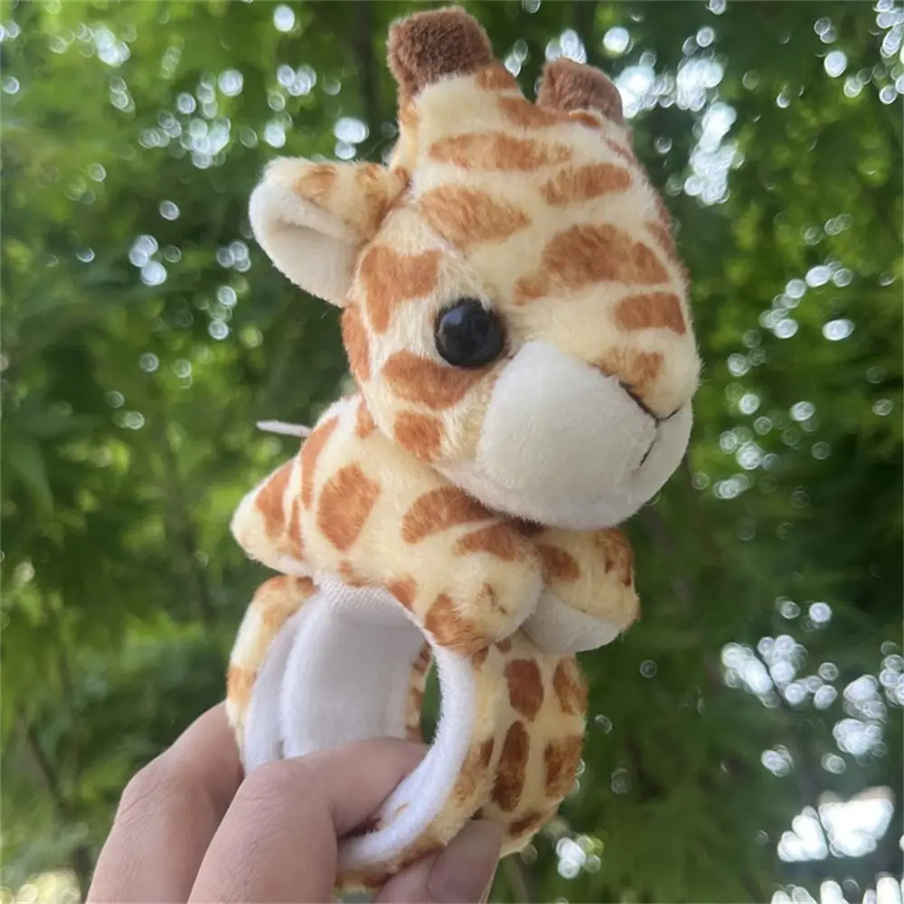 

Party Favor Jungle Animal Stuffed Animal Wristband Clap Circle Panda Tiger Cartoon Slap Bracelet Rabbit Bunny Soft Kids Toy