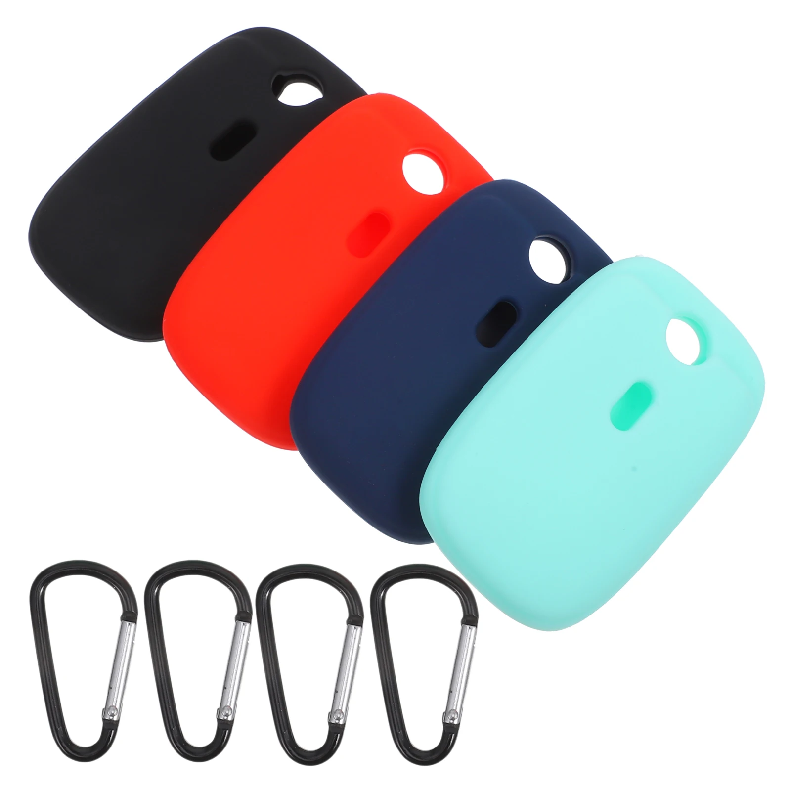 

4pcs Tracker Silicone Case 2022 Black Red Dust Proof Scratch Resistant Keychain Dog Smart