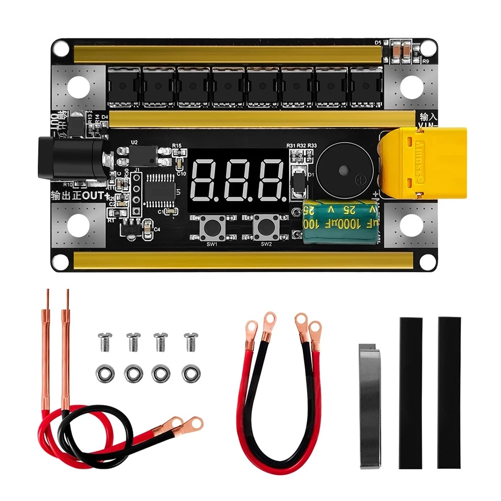 

Mini Spot Welding Machine Control Board DIY Spots Welder Set For 0.1-0.2mm Nickel 18650 Lithium Battery LED Digital Voltmeter