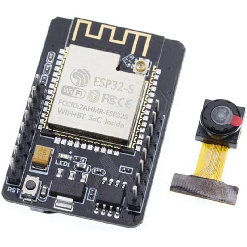 2pcs ESP32-CAM Camera Module with OV2640 2MP, WiFi Bluetooth Board 240MHz, Micro USB CH340, TF Card Slot